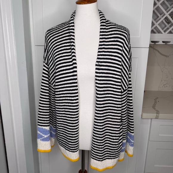 Anthropologie Maeve M/L Portside Nautical Anchor Cardigan Sweater Knit Women’s - Picture 2 of 6